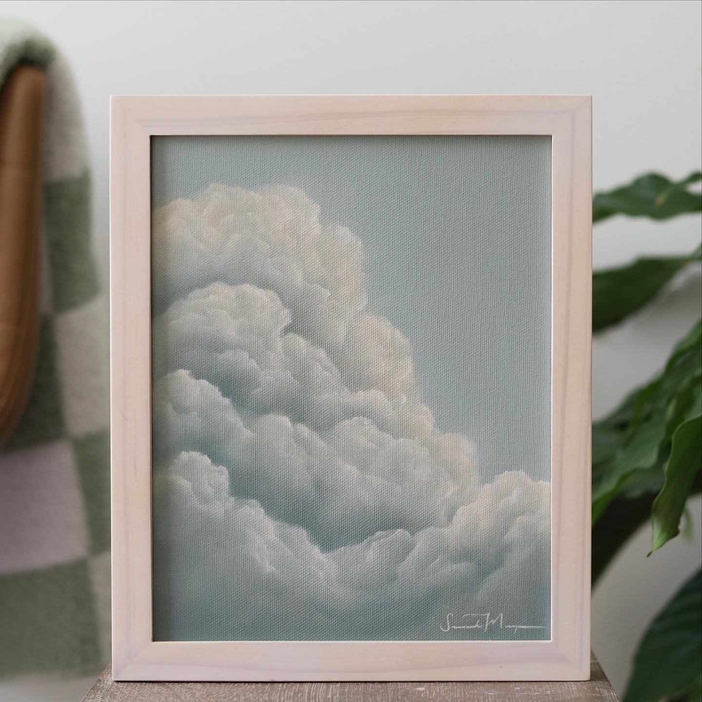 Blue Skies Series no.1, an original oil painting by Savannah Morgan