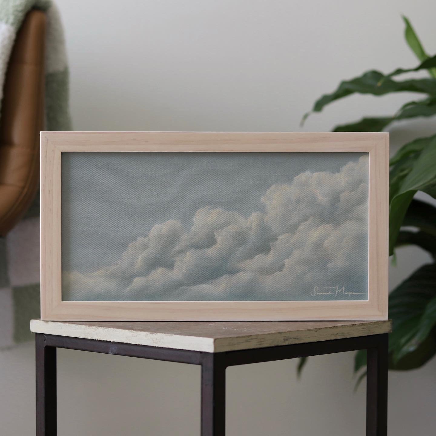Blue Skies Series no.3, an original oil painting by Savannah Morgan