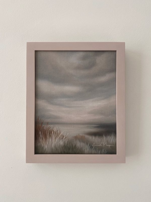December's Lake, an original oil painting by Savannah Morgan