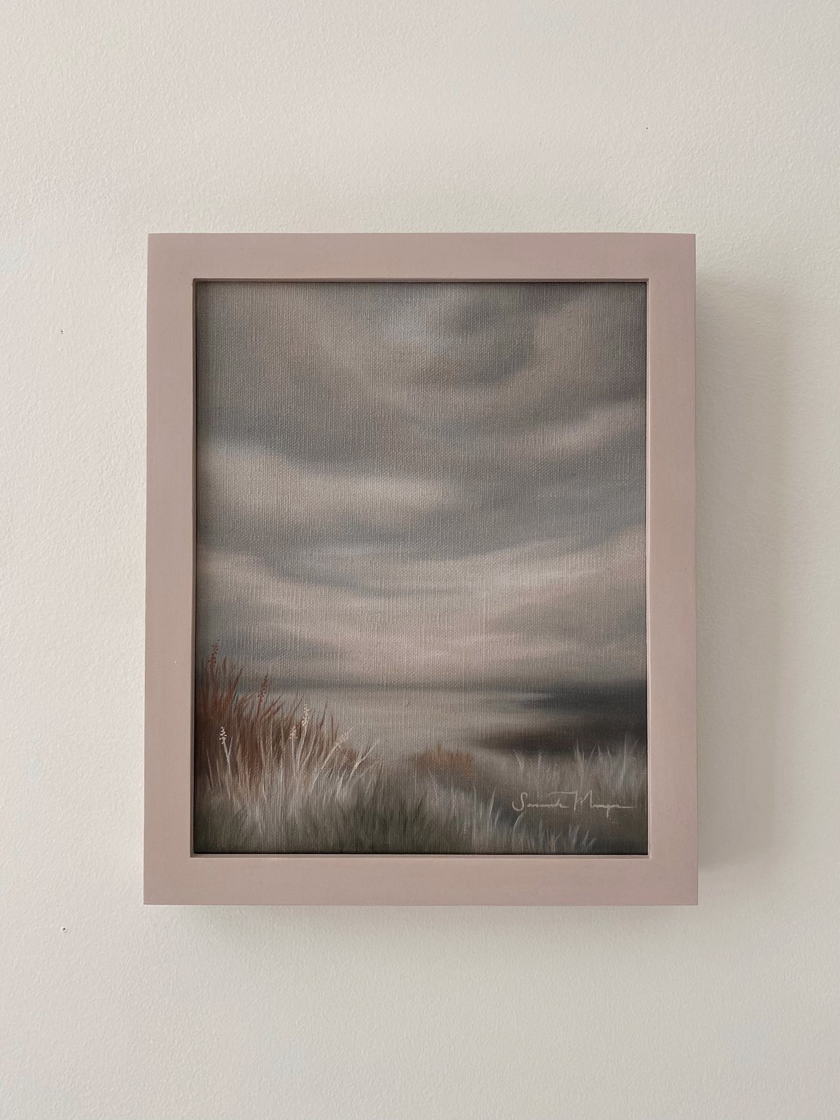 December's Lake, an original oil painting by Savannah Morgan