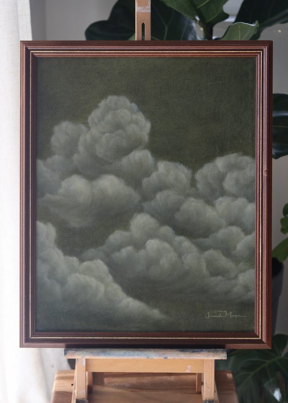 Olive Sky no.2, an original oil painting by Savannah Morgan