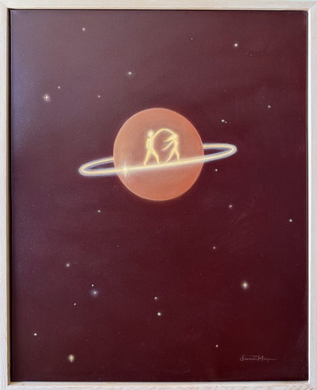 See you on Saturn, an original oil painting by Savannah Morgan