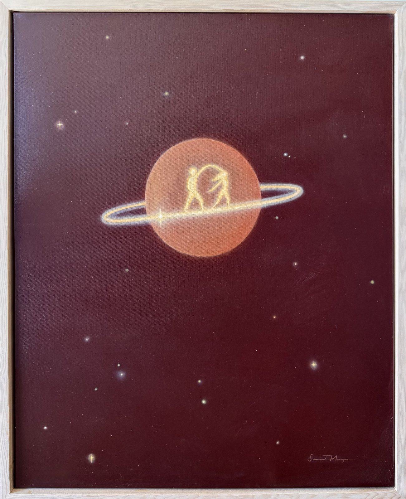 See you on Saturn, an original oil painting by Savannah Morgan