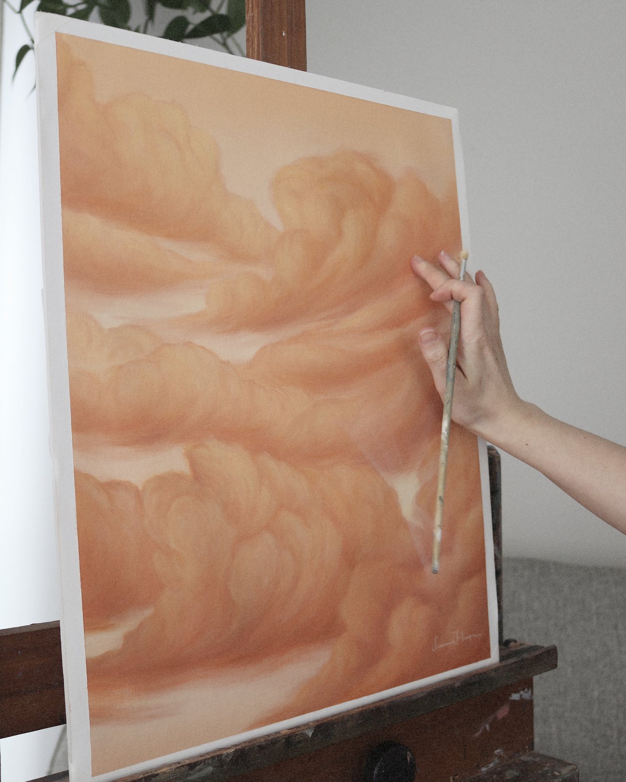 Savannah Morgan at work in the studio