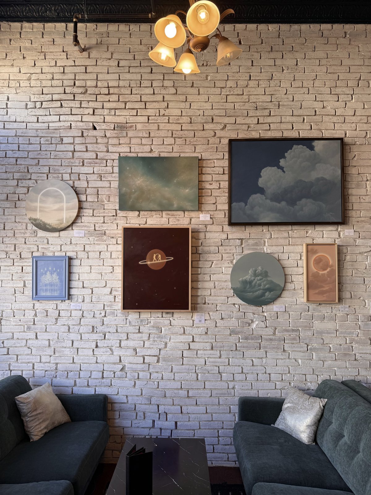 Savannah Morgan paintings on display at The Love Shack, Craft Mocktails