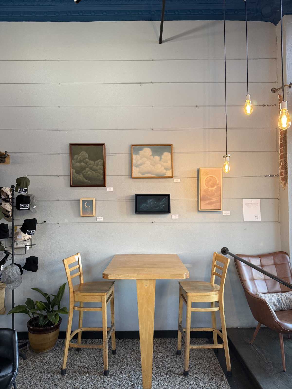 Savannah Morgan paintings on display at Mugs Old Town, another view